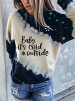 Load image into Gallery viewer, Women&#39;s &quot;baby its cold outside&quot; Tie-dye Hoodie

