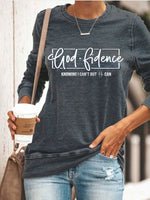 Load image into Gallery viewer, Women&#39;s Godfidence Knowing I Can&#39;t But He Can Casual Shirt
