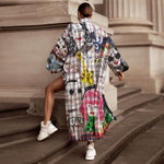 Load image into Gallery viewer, Ladies casual autumn and winter fashion face print trendy windbreaker suit
