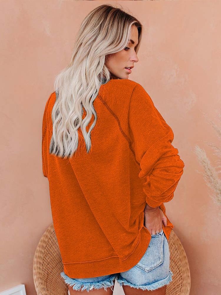 Women's Halloween Funny Murderous Cat Print Casual Sweatshirt