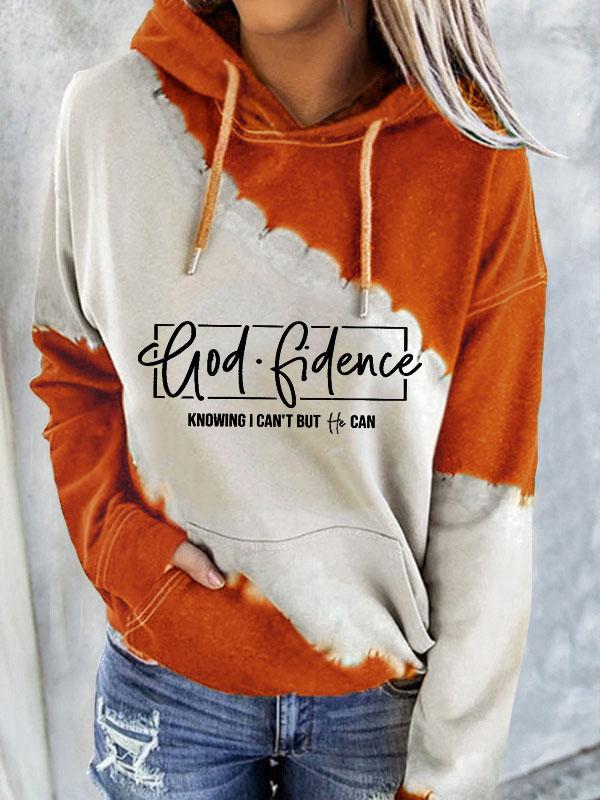 Women's Godfidence Knowing I Can't But He Can Casual Sweatershirt