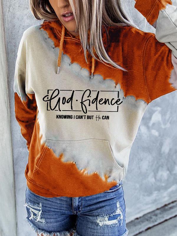 Women's Godfidence Knowing I Can't But He Can Casual Sweatershirt