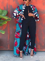 Load image into Gallery viewer, Women&#39;s Ethnic Print Mixi Coat
