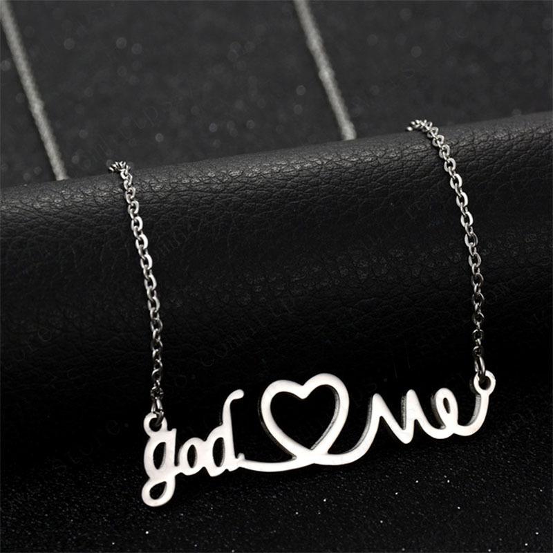 Ladies god love me necklace