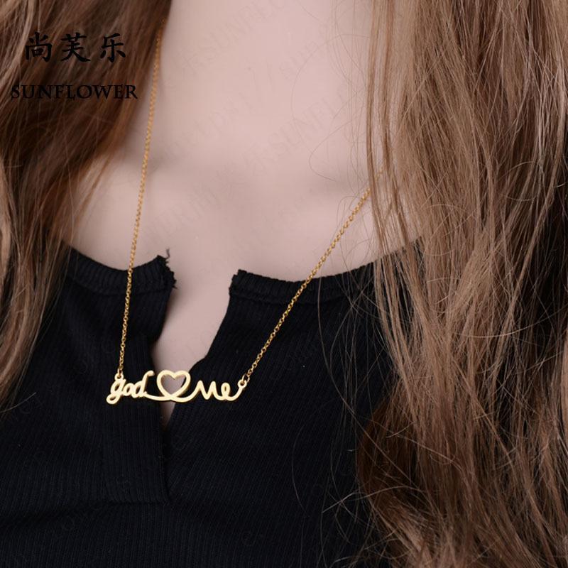 Ladies god love me necklace