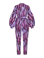 Load image into Gallery viewer, Women&#39;s Casual Long Sleeve Lace Pocket Printed Jumpsuit
