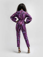 Load image into Gallery viewer, Women&#39;s Casual Long Sleeve Lace Pocket Printed Jumpsuit
