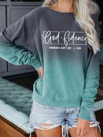 Load image into Gallery viewer, Women&#39;s Godfidence Knowing I Can&#39;t But He Can Print Gradient Sweatshirt
