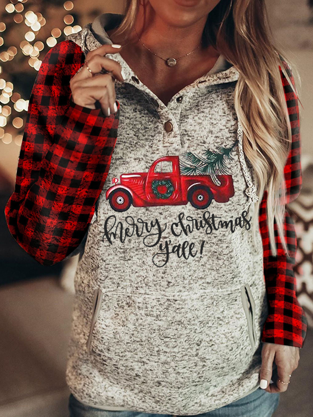 Ladies merry christmas yall print sweatshirt
