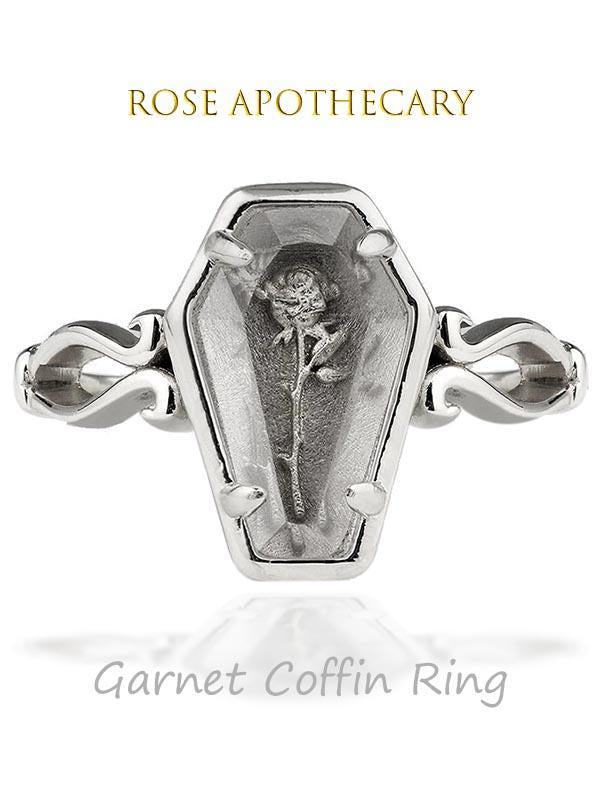 Ladies Rose Coffin Ring