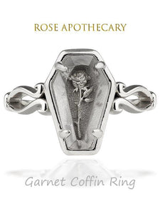 Ladies Rose Coffin Ring
