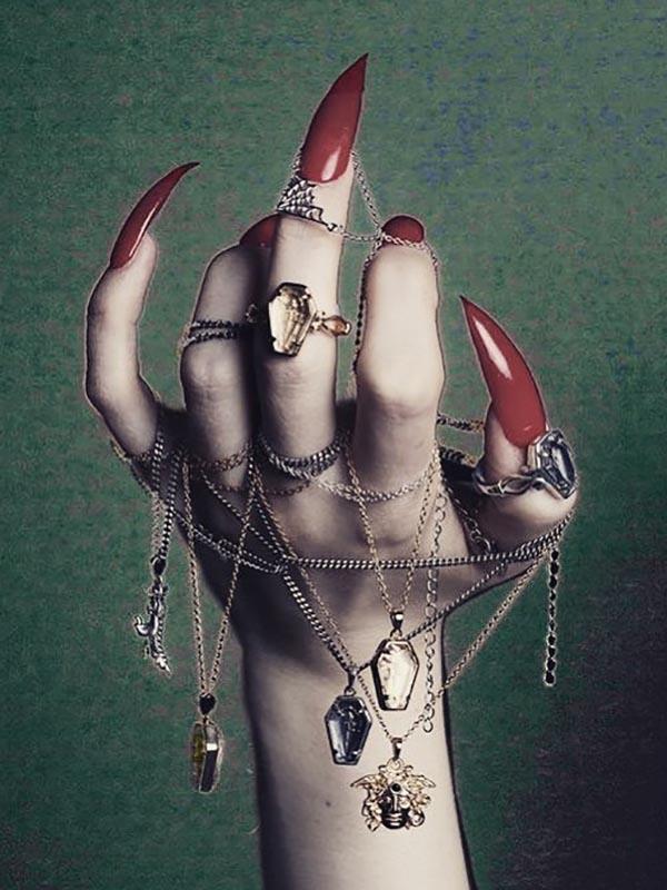 Ladies Rose Coffin Ring