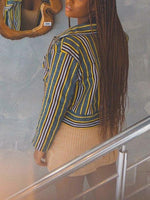 Load image into Gallery viewer, Women&#39;s African Print Short Casual Jacket
