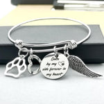 Load image into Gallery viewer, Ladies love dog paw stainless steel bracelet

