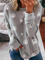 Load image into Gallery viewer, Women&#39;s Christmas Snowflakes Casual Long Sleeve Round Neck Sweatshirt
