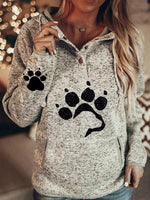 Load image into Gallery viewer, Women&#39;s Dog Paw Print Hoodie
