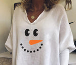 Load image into Gallery viewer, Women&#39;s Snowman Printed Long Sleeve Blouse
