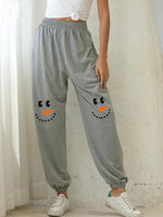 Load image into Gallery viewer, Women&#39;s Snowman Face Printed Casual Sweatpants
