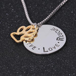 Load image into Gallery viewer, Fashion Dog Paw &quot;Live love Rescue&quot; Necklace
