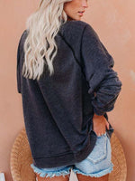 Load image into Gallery viewer, Ladies What? Black Cat Print Sweatshirt
