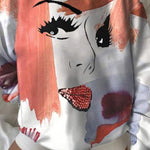 Load image into Gallery viewer, European and American hot-selling women&#39;s casual round neck loose digital printing women&#39;s sweater
