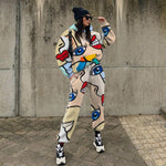 Load image into Gallery viewer, Ladies autumn and winter European and American printing suit
