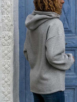 Load image into Gallery viewer, Ladies IDGAF-ISH Letter Print Hooded Sweatshirt
