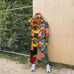 Load image into Gallery viewer, Ladies casual fashion European and American printed sweater suit
