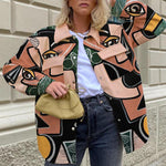 Load image into Gallery viewer, Fashion street print long sleeve jacket
