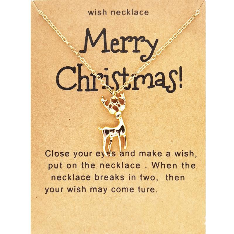 Women's Christmas Tree/ Elk/Santa/Snowflake/Crutch Necklace