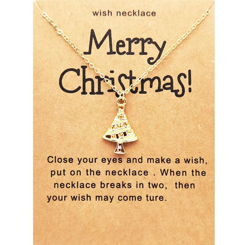 Women's Christmas Tree/ Elk/Santa/Snowflake/Crutch Necklace