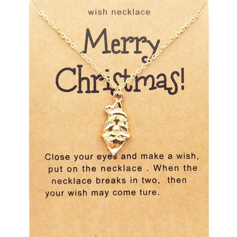 Women's Christmas Tree/ Elk/Santa/Snowflake/Crutch Necklace