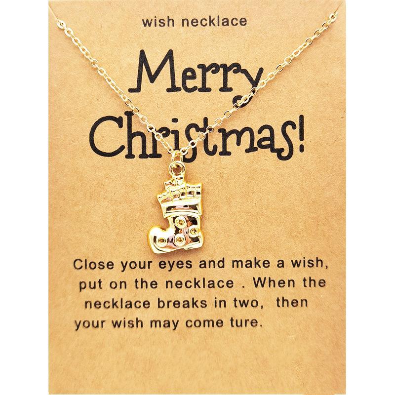 Women's Christmas Tree/ Elk/Santa/Snowflake/Crutch Necklace