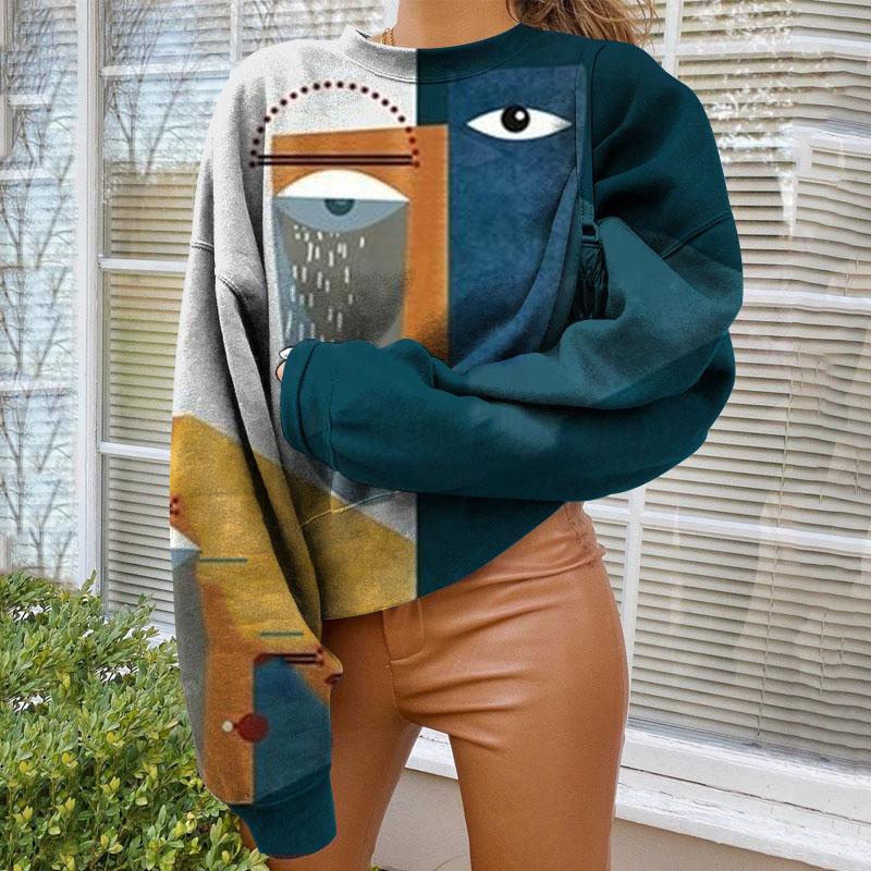 Print hoodie for women's fashion