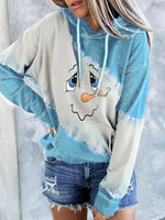 Load image into Gallery viewer, Women&#39;s Cute Snowman Face Print Hoodie
