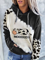 Load image into Gallery viewer, Women&#39;s cute cow print hoodie
