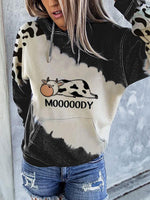 Load image into Gallery viewer, Women&#39;s cute cow print hoodie
