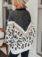 Load image into Gallery viewer, Women&#39;s Leopard Print Casual Knit Sweater
