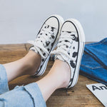 Load image into Gallery viewer, Women&#39;s Graffiti Cow Canvas Shoes
