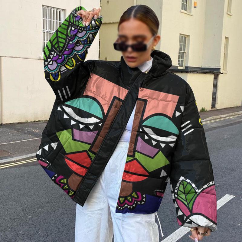 Casual cotton-padded jackets for women's fashion