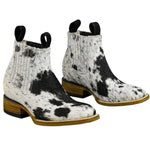 Load image into Gallery viewer, Women Cute Cow Pattern Ankle Boots Cowgirl Boots
