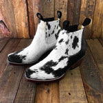 Load image into Gallery viewer, Women Cute Cow Pattern Ankle Boots Cowgirl Boots
