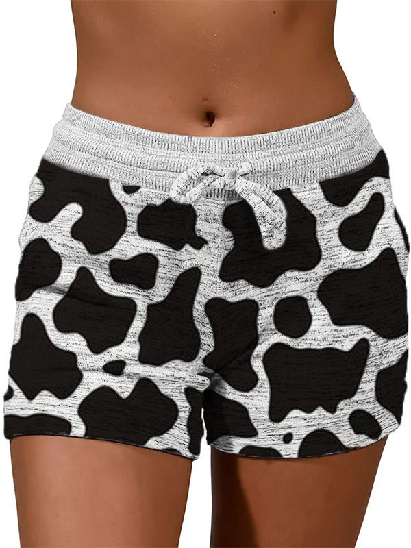 Women's Casual Cow Print Pattern Shorts