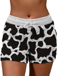 Women's Casual Cow Print Pattern Shorts