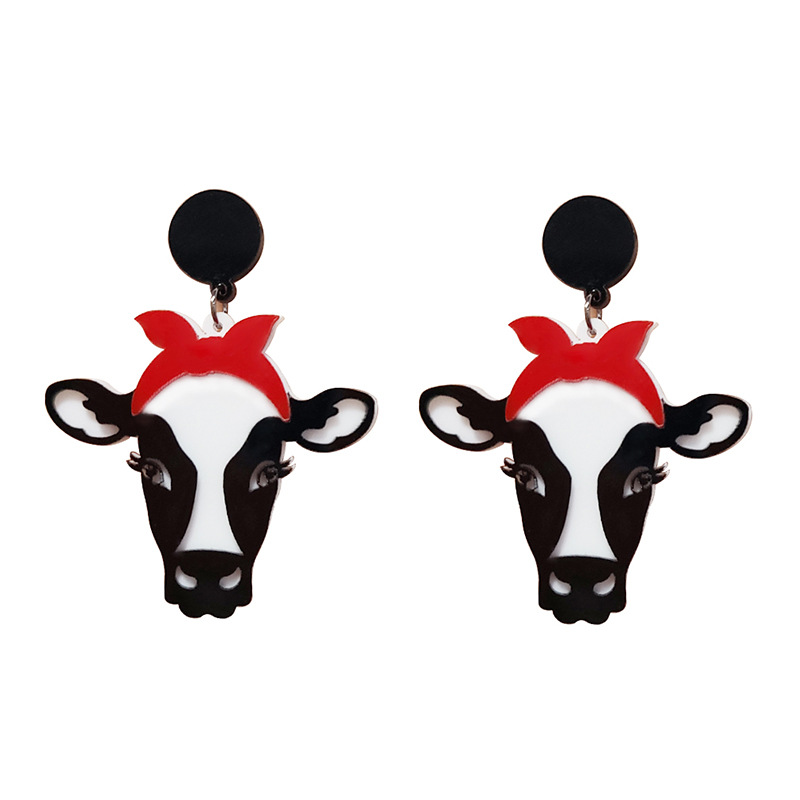 Cow girl earrings