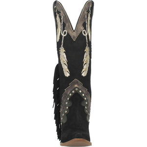 Women Feather Embroidery Western Boots Cowgirl Boots