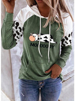 Load image into Gallery viewer, Women&#39;s Cute Cow Print Hoodie
