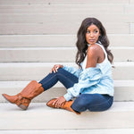 Load image into Gallery viewer, Women Detachable Belt Cowboy Boots——Two Ways To Wear
