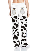 Load image into Gallery viewer, Women&#39;s Cute Cow Print Casual Pants
