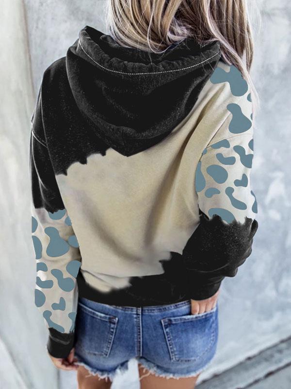 Women's cute cow print hoodie